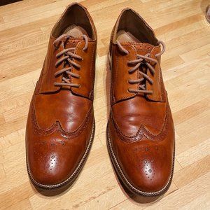 Cole Haan Men's Tan Williams Wingtip Oxford Shoes, Sz 11.5, EUC